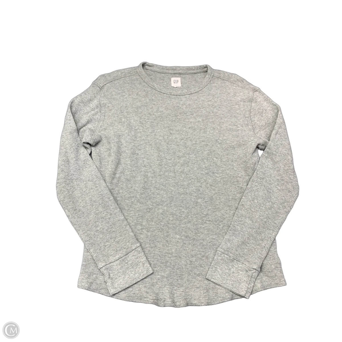 Top Long Sleeve Basic By Gap In Grey, Size: M