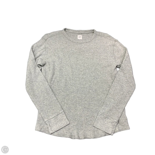 Top Long Sleeve Basic By Gap In Grey, Size: M