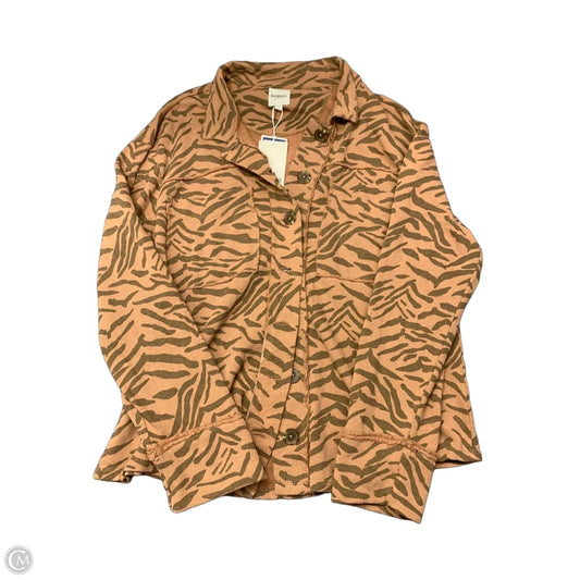 Jacket Shirt By Kensie In Animal Print, Size: L