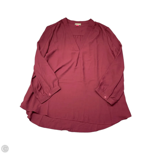 Blouse 3/4 Sleeve By Vince Camuto In Purple, Size: L