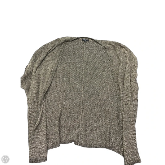 Sweater Cardigan By Eileen Fisher In Brown & Gold, Size: 2x