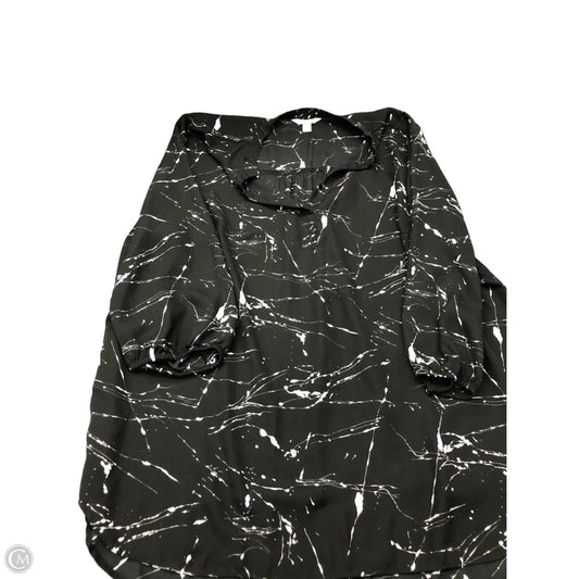 Blouse 3/4 Sleeve By Boutique + In Black & White, Size: 1x