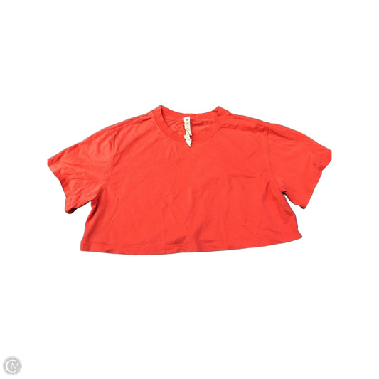 Athletic Top Short Sleeve By Lululemon In Coral, Size: 6