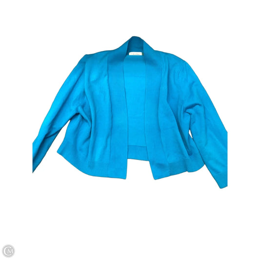 Sweater Cardigan By Calvin Klein In Blue, Size: L