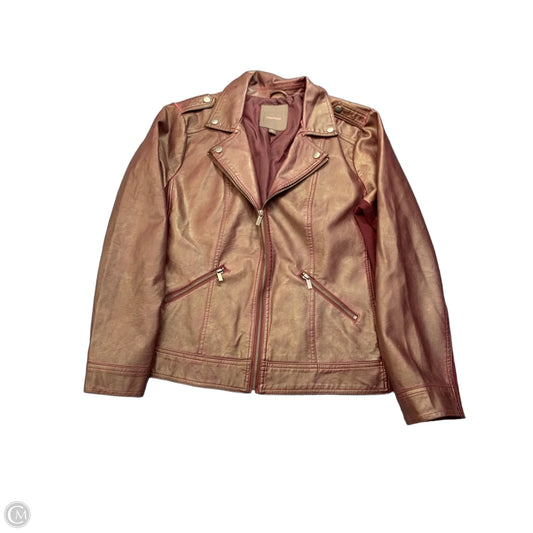Jacket Leather By Maurices In Maroon, Size: Xl