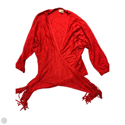 Sweater Cardigan By Chicos In Red, Size: 8