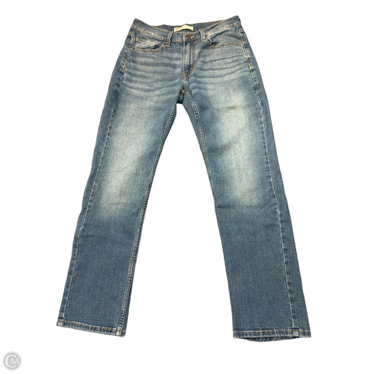 Jeans Straight By Levis Signature In Blue Denim, Size: 8