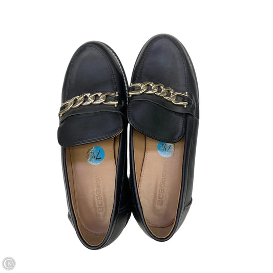 Shoes Flats By Bcbgeneration In Black & Gold, Size: 7.5