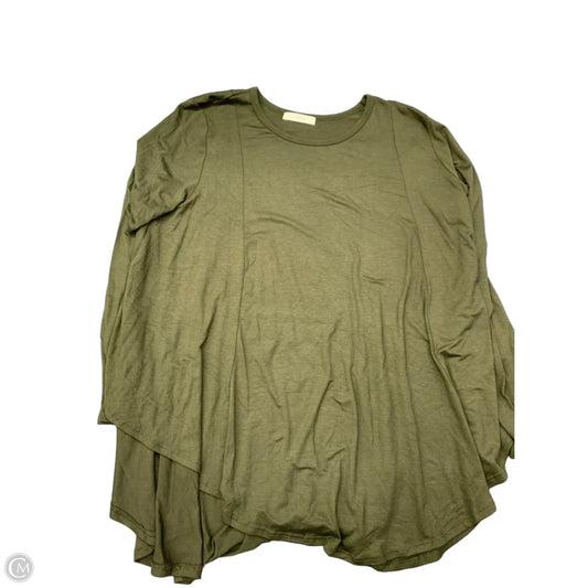 Top Long Sleeve Basic By Cherish In Green, Size: L