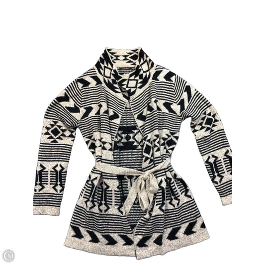 Sweater Cardigan By Clothes Mentor In Black & Cream, Size: S