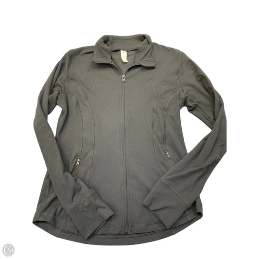 Athletic Jacket By Yogalicious In Black, Size: L