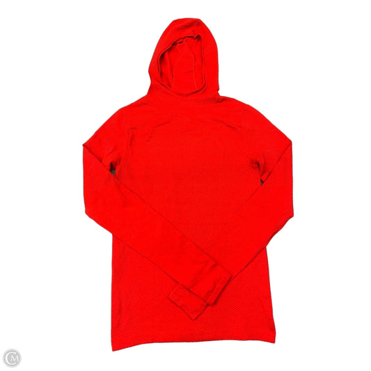 Athletic Top Long Sleeve Hoodie By Athleta In Red, Size: S