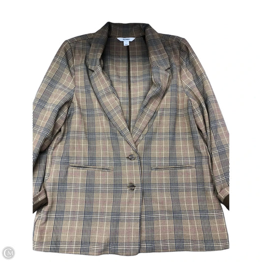 Blazer By Old Navy In Brown & Cream, Size: L