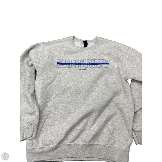 Sweatshirt Crewneck By Gildan In Grey, Size: M