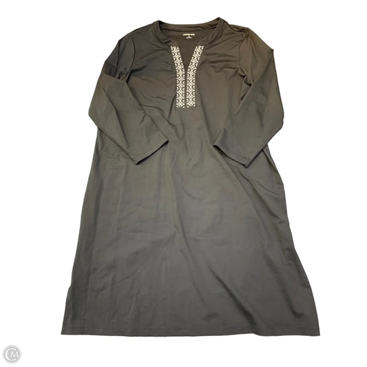 Dress Casual Midi By Lands End In Black, Size: L