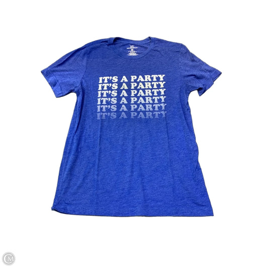 Top Short Sleeve Basic By Clothes Mentor In Blue, Size: M