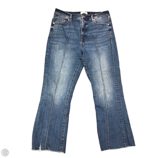 Jeans Cropped By Loft In Blue Denim, Size: 12