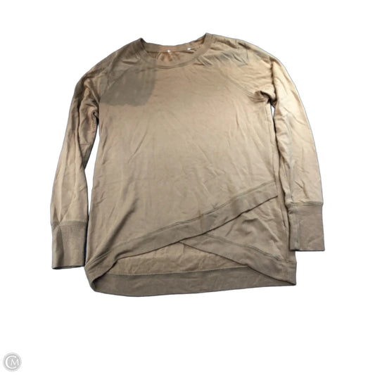 Top Long Sleeve Basic By Clothes Mentor In Tan, Size: S