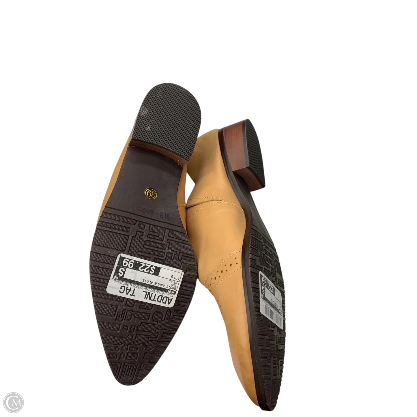 Boots Ankle Flats By Pol In Tan, Size: 8