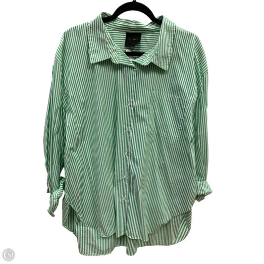 Top Long Sleeve By Alex Marie In Striped Pattern, Size: Xxl