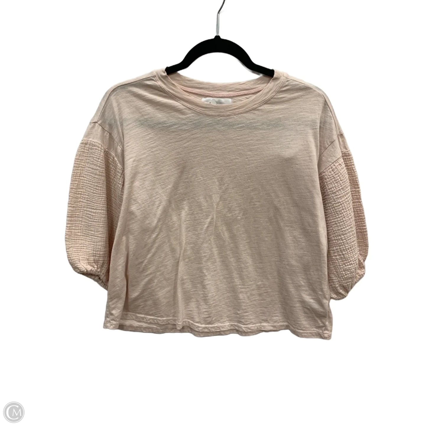 Top Short Sleeve Basic By Velvet In Pink, Size: Xs