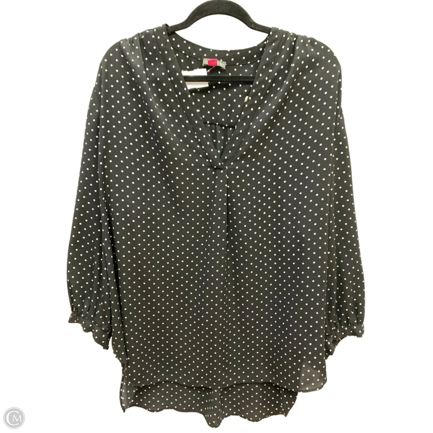 Top Long Sleeve By Vince Camuto In Black & White, Size: 3x