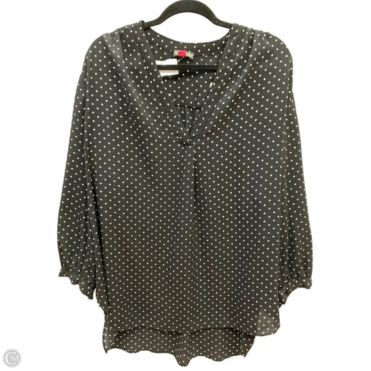 Top Long Sleeve By Vince Camuto In Black & White, Size: 3x