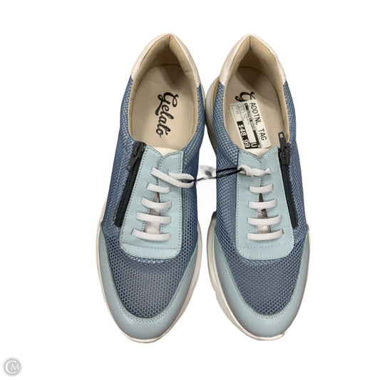 Shoes Athletic By Clothes Mentor In Blue & Tan, Size: 11