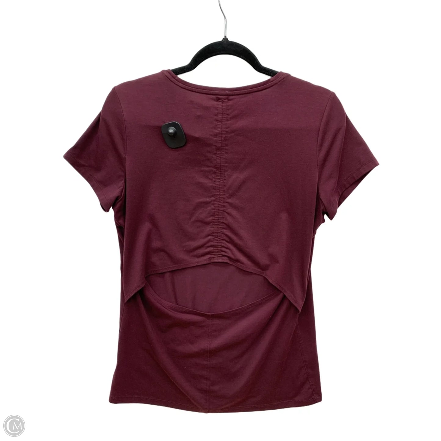 Athletic Top Short Sleeve By Athleta In Maroon, Size: M