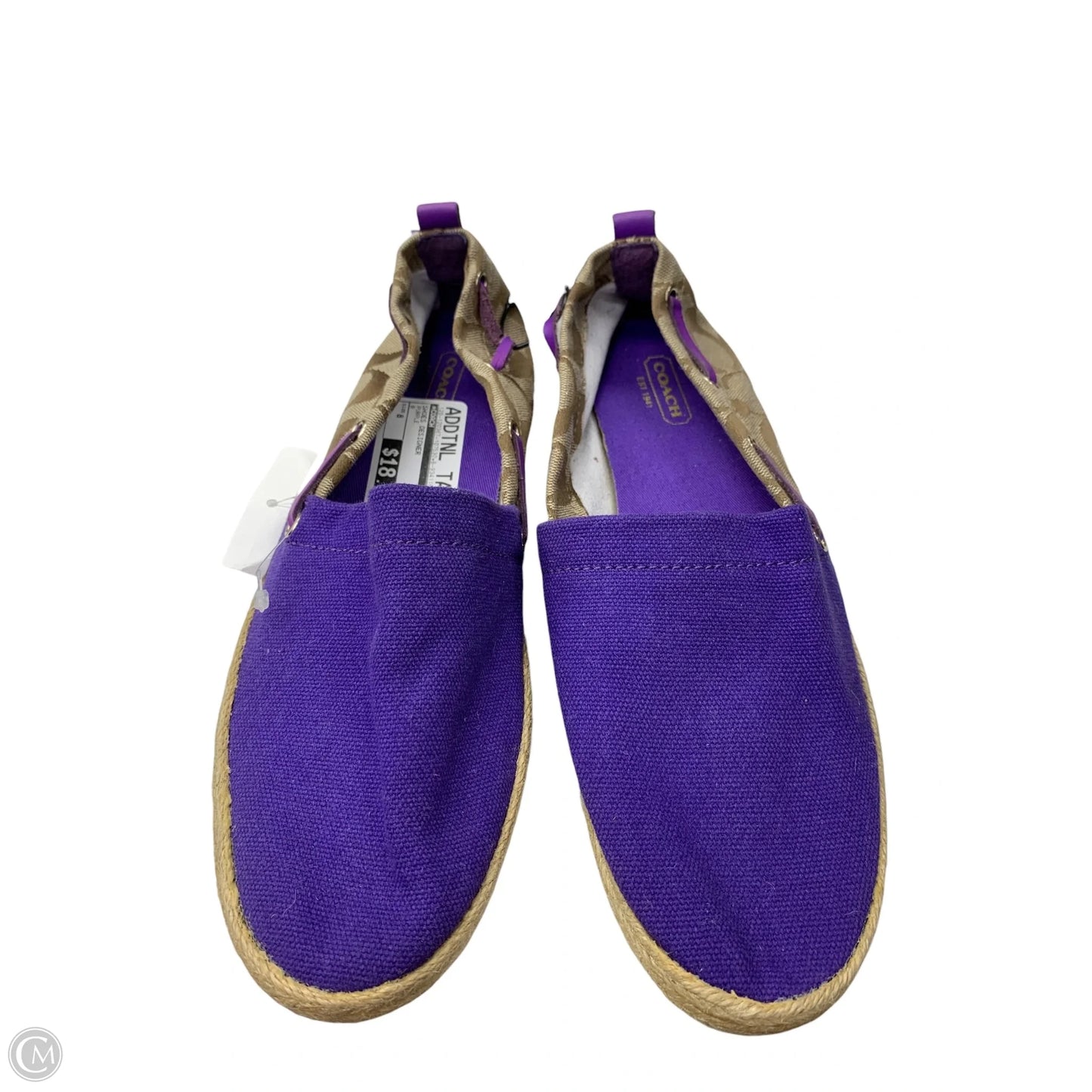 Shoes Designer By Coach In Purple, Size: 8