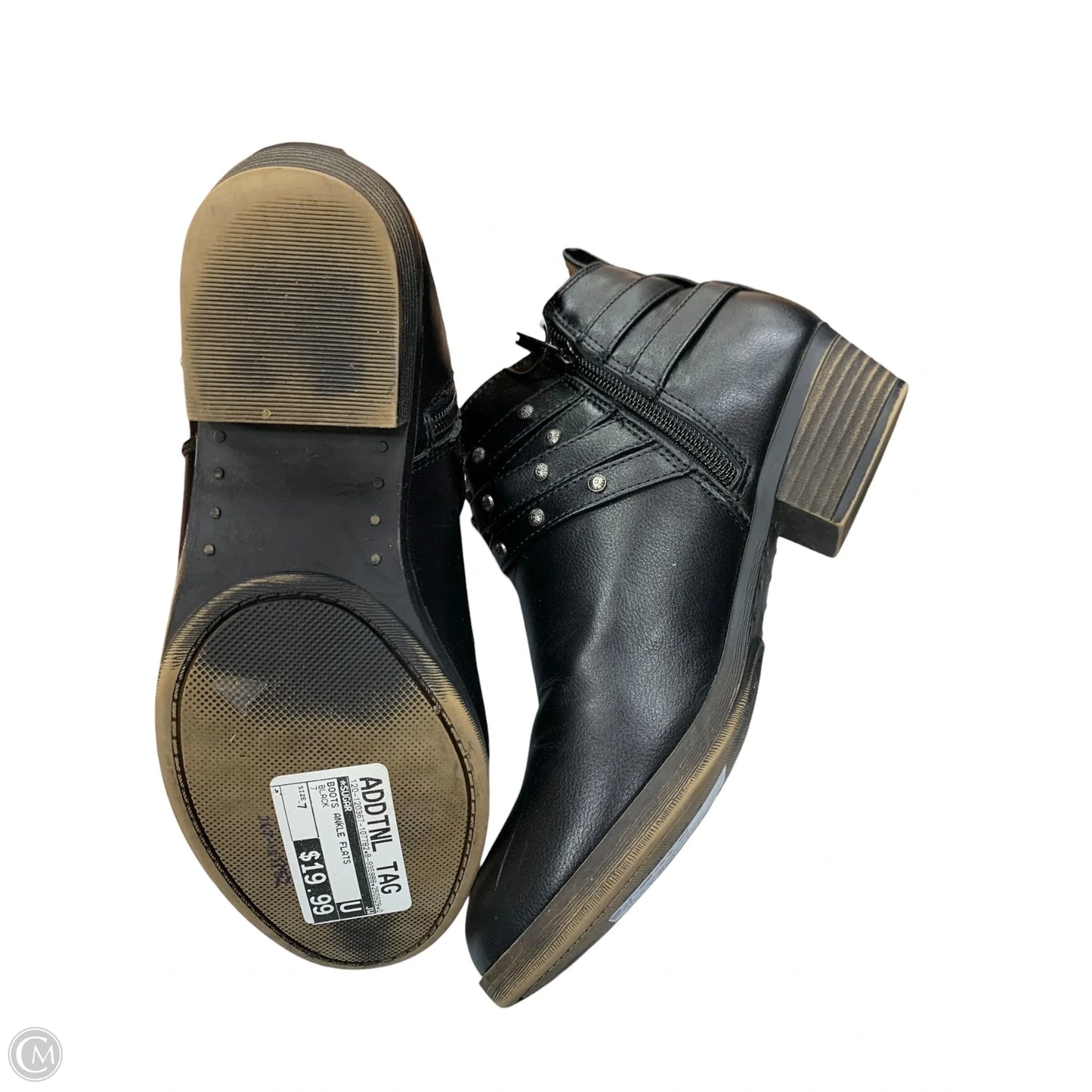 Boots Ankle Flats By Sugar In Black, Size: 7