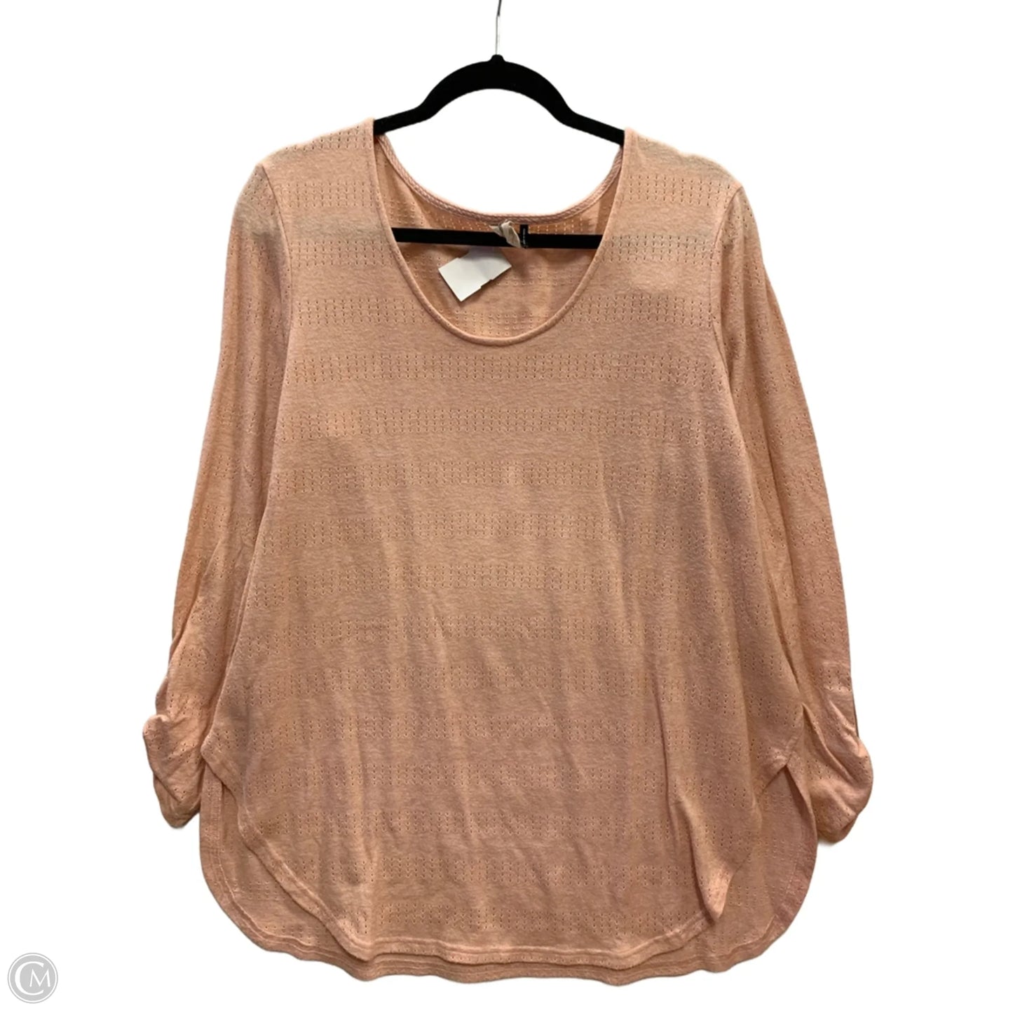 Top Long Sleeve By Anthropologie In Pink, Size: L