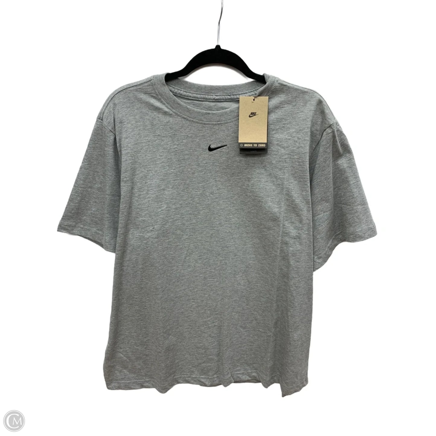 Athletic Top Short Sleeve By Nike Apparel In Grey, Size: L