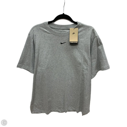 Athletic Top Short Sleeve By Nike Apparel In Grey, Size: L