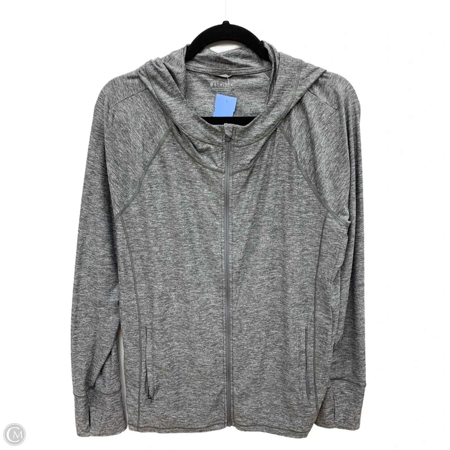 Athletic Jacket By Athleta In Grey, Size: Xl