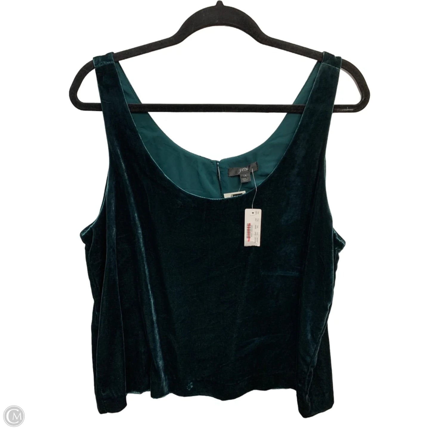 Top Sleeveless By J. Crew In Green, Size: 14