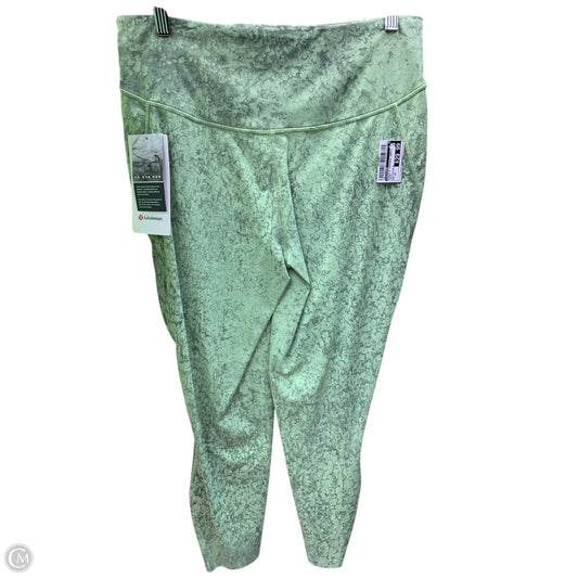 Athletic Leggings Capris By Lululemon In Green, Size: 12