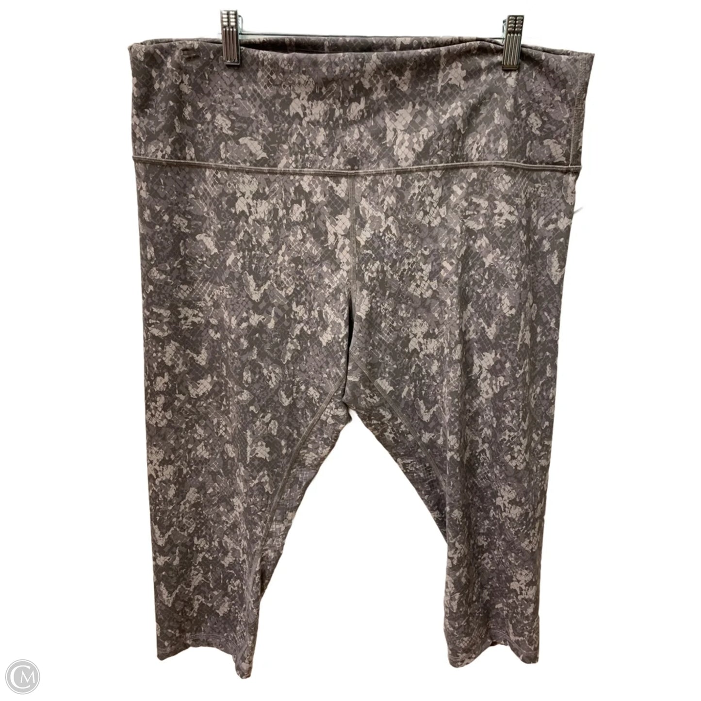 Athletic Leggings Capris By Lululemon In Grey, Size: 20