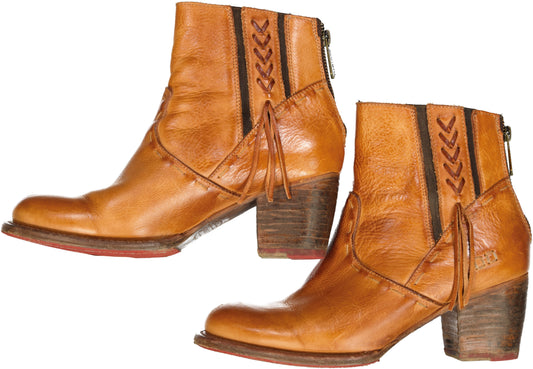 BED STU BOOTS ANKLE HEELS SIZE 9