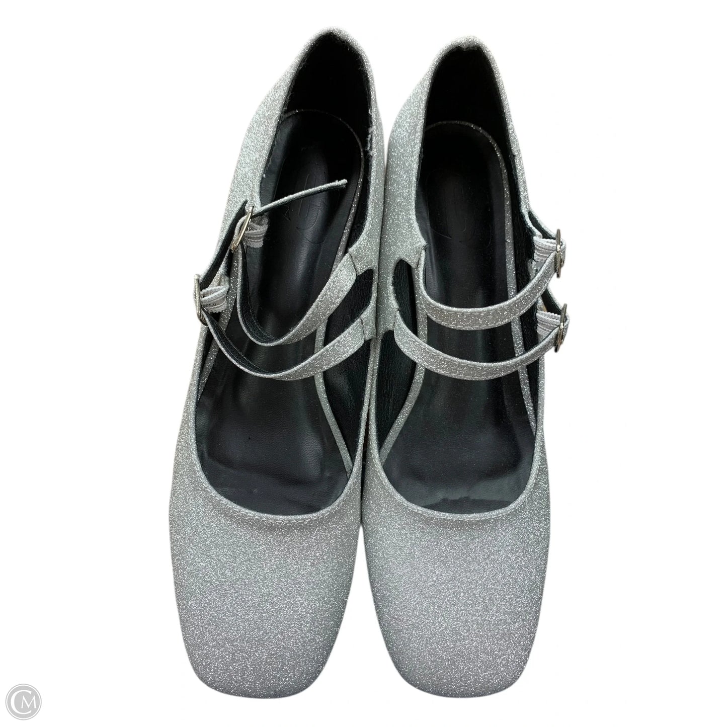 Shoes Heels Block By Clothes Mentor In Silver, Size: 9.5