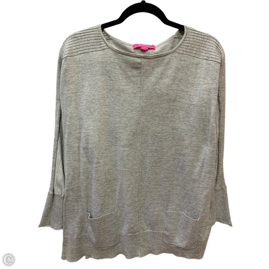 Top Long Sleeve Designer By Lilly Pulitzer In Grey, Size: L