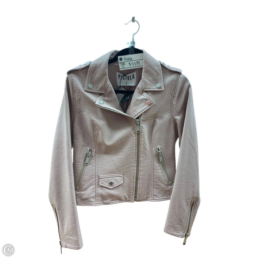 Jacket Leather By Pistola In Pink, Size: S
