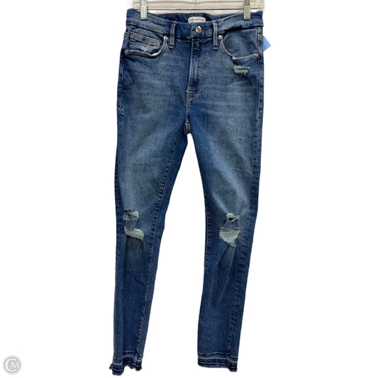Jeans Skinny By Good American In Blue Denim, Size: 6