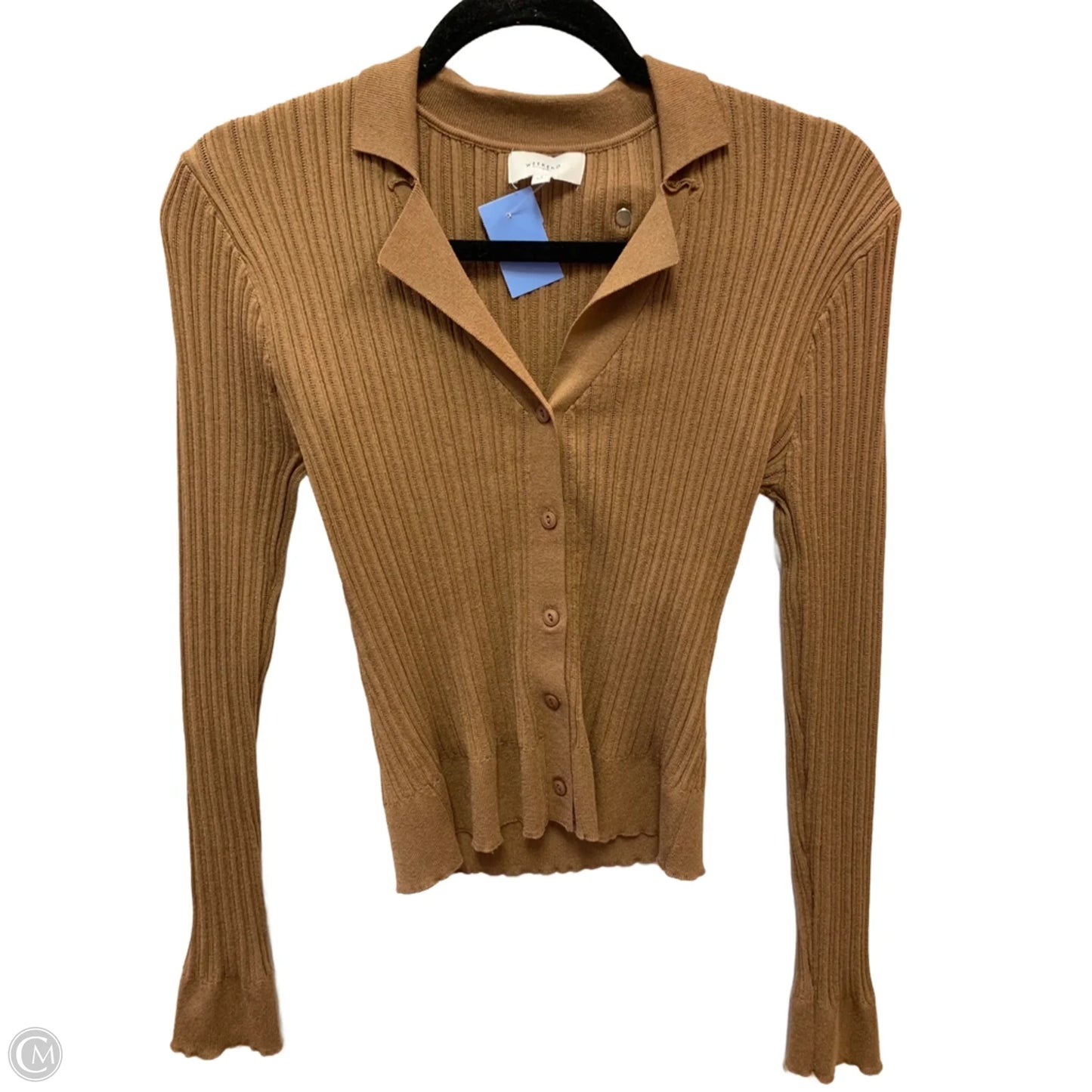 Top Long Sleeve By Clothes Mentor In Brown, Size: L