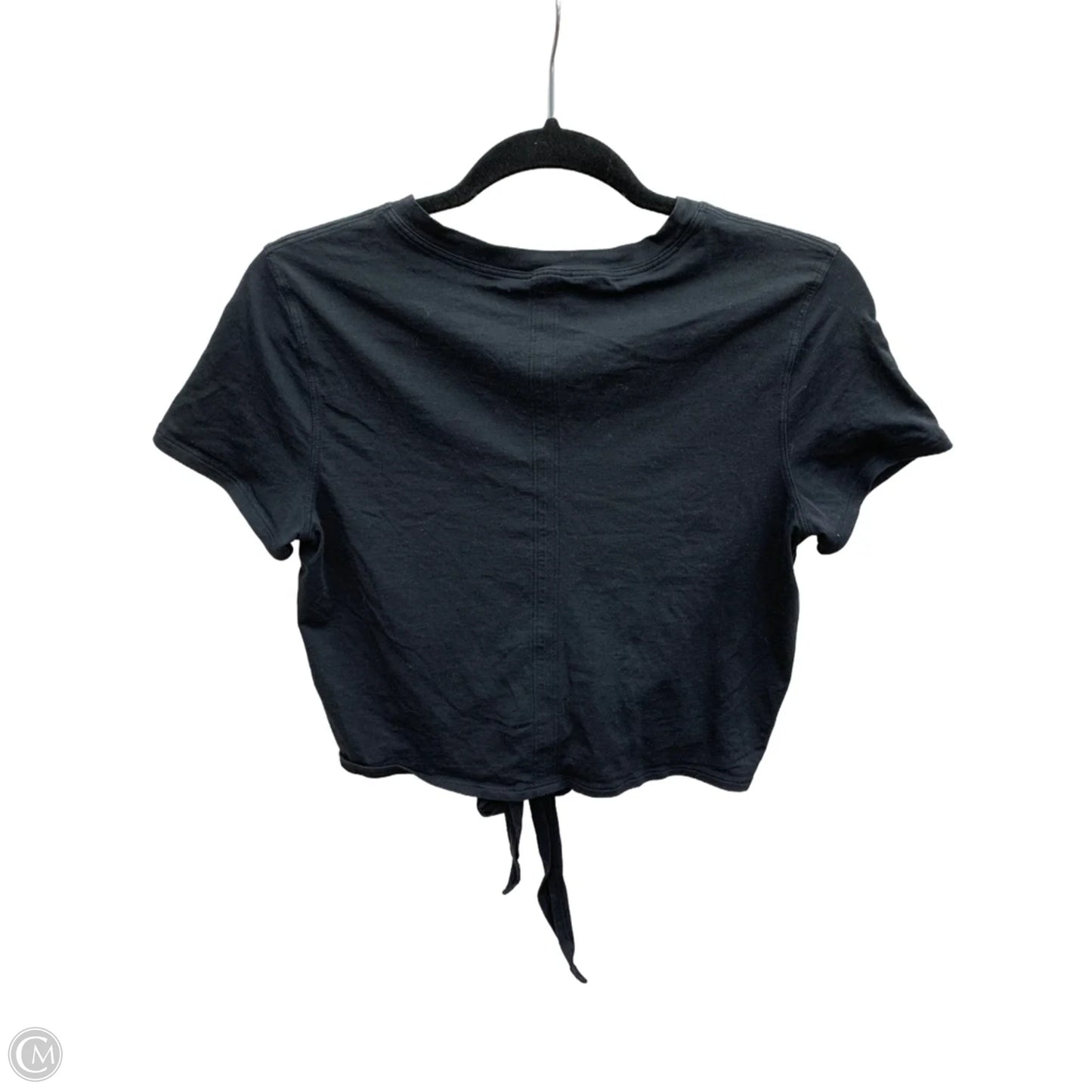 Athletic Top Short Sleeve By Lululemon In Black, Size: Xs