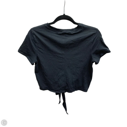Athletic Top Short Sleeve By Lululemon In Black, Size: Xs