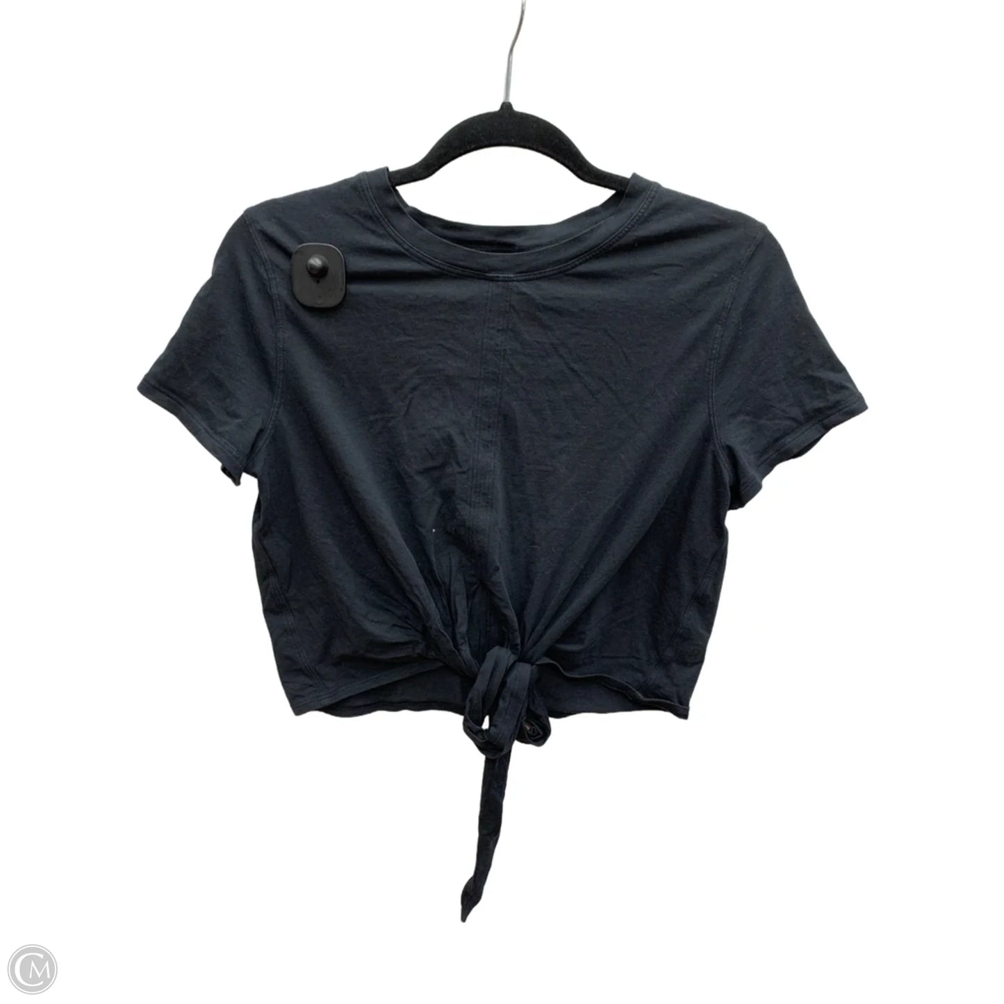 Athletic Top Short Sleeve By Lululemon In Black, Size: Xs