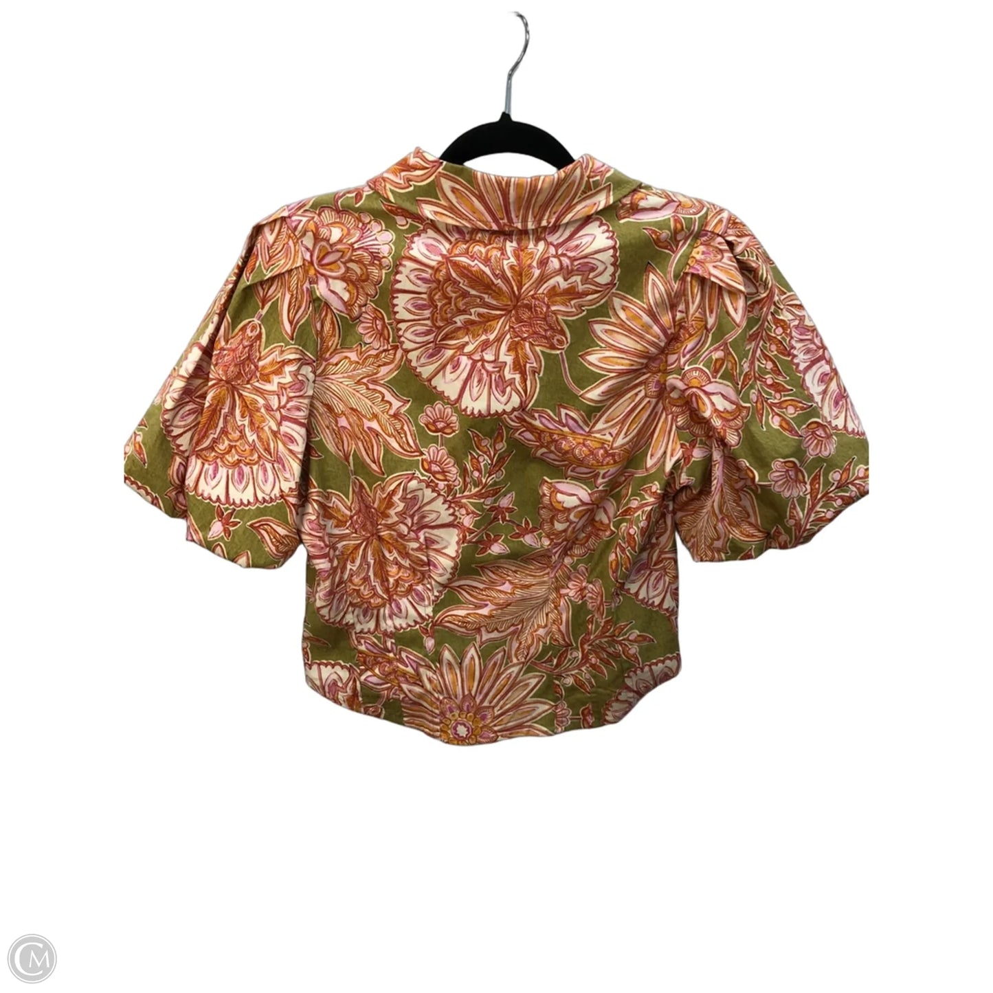 Top Short Sleeve By Bagatelle In Green & Orange, Size: M