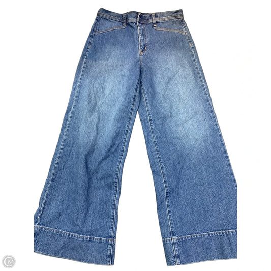 Jeans Wide Leg By Gap In Blue Denim, Size: 12