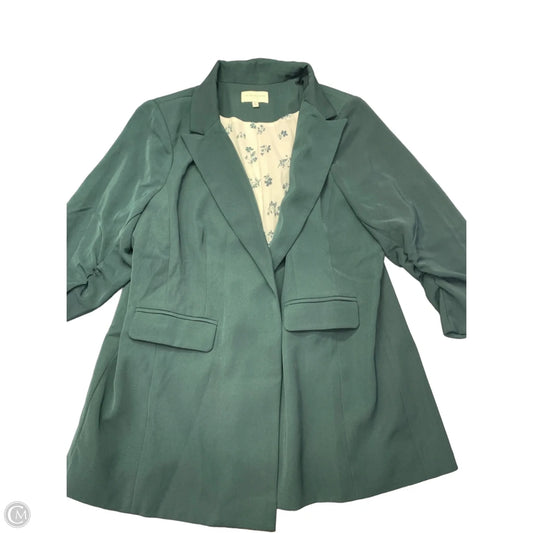 Blazer By Skies Are Blue In Green, Size: 2x